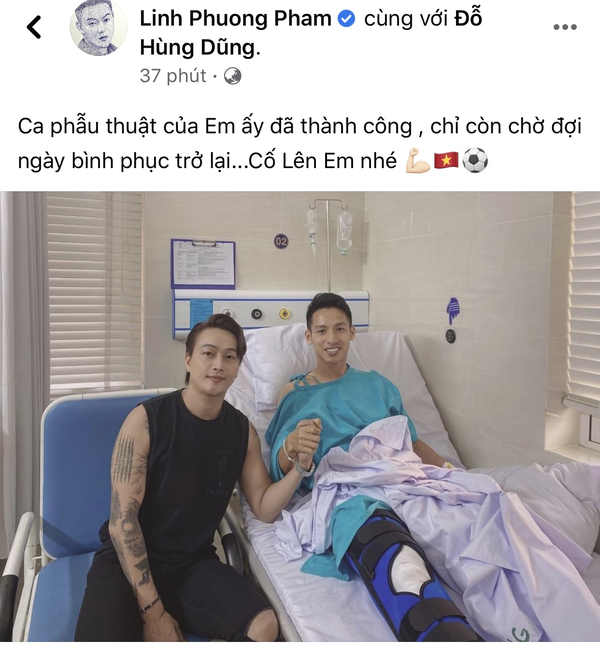  
Ti Ti chia sẻ hình ảnh cuộc gặp gỡ với Hùng Dũng tại bệnh viện. (Ảnh: Chụp màn hình)