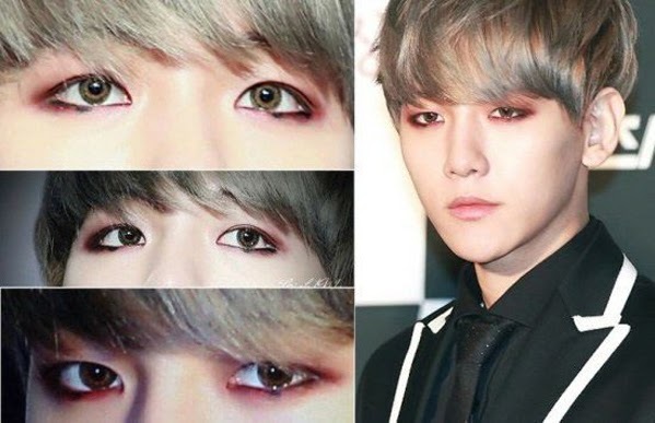 
Baekhyun cũng “đam mê” lối make up đậm, đôi mắt của anh chàng trông cuốn hơn rất nhiều. (Ảnh: TH)