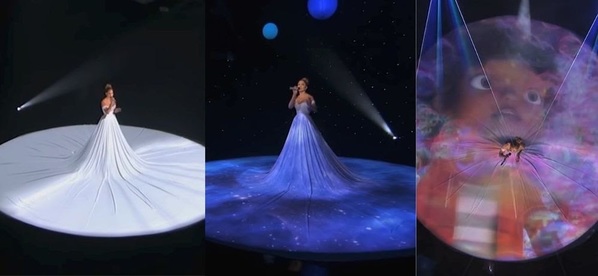  
Dù chỉ đứng yên trên sân khấu nhưng Jennifer Lopez thực sự gây ấn tượng với khán giả. (Ảnh: Chụp màn hình)