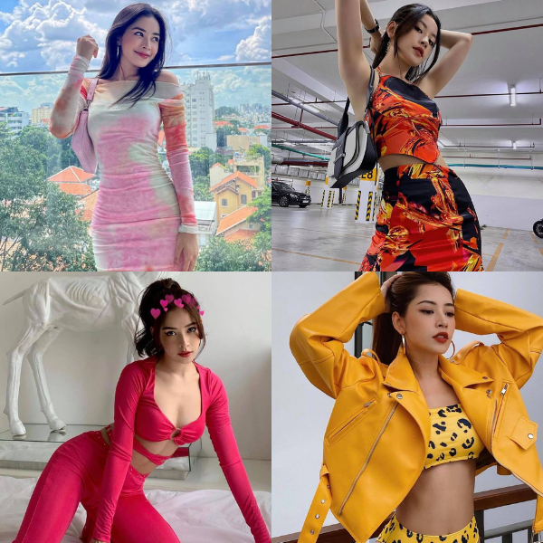    Chi Pu cũng không kém cạnh khi  sở hữu cho mình một bộ sưu tập quần áo với các gam màu rực rỡ, bốc lửa. (Ảnh: IGNV)