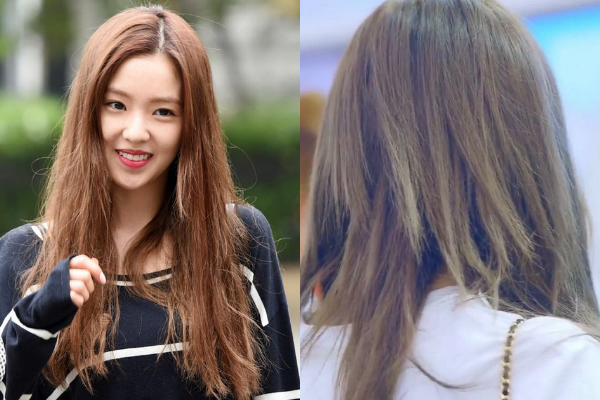 
Irene của Red Velvet cũng là nạn nhân của việc lạm dụng tẩy tóc quá nhiều khiến mái tóc đứt gãy, khô xơ như "rễ cây". (Ảnh: Naver)
