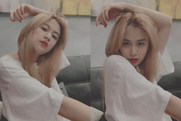    Ca sĩ còn nhuộm cả đầu với màu vàng bạch kim, màu tóc này cũng vô cùng hợp với Hoàng Thuỳ Linh. (Ảnh: IGNV)