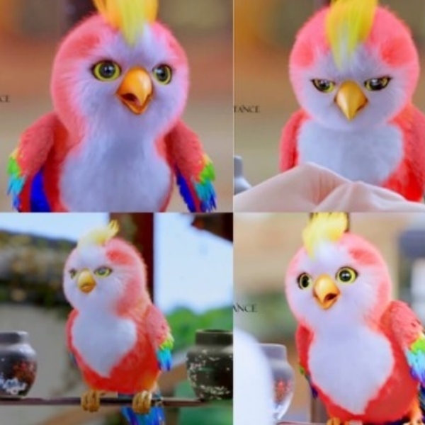  
Tạo hình chú vẹt cực kỳ đáng yêu nhưng lạc quẻ trong phim Sở Kiều Truyện. (Ảnh: Weibo)