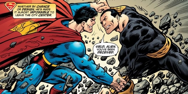  
Superman lần đầu đơn đả độc đấu với Adam. (Ảnh DC Comics)