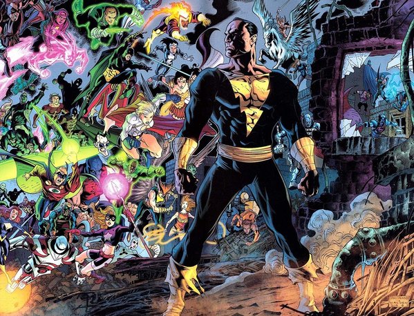  
Black Adam đối mặt với các siêu anh hùng trong sự kiện World War III. (Ảnh DC Comics)