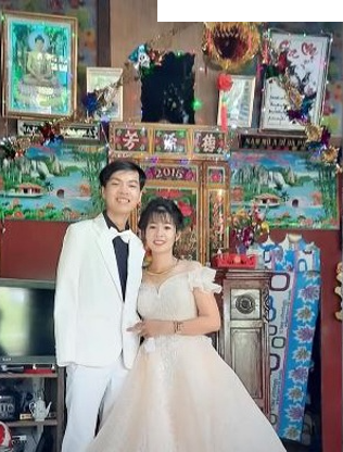  Đám cưới cổ tích của cô gái mầm non và chàng trai không tay. (Ảnh: Chụp màn hình Fanpage Độc lạ Bình Dương)