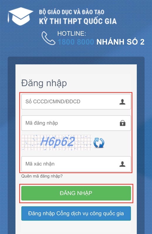  
Thí sinh có thể tra cứu điểm ngay trên Cổng thông tin điện tử. (Ảnh: Chụp màn hình Cổng TTĐT)