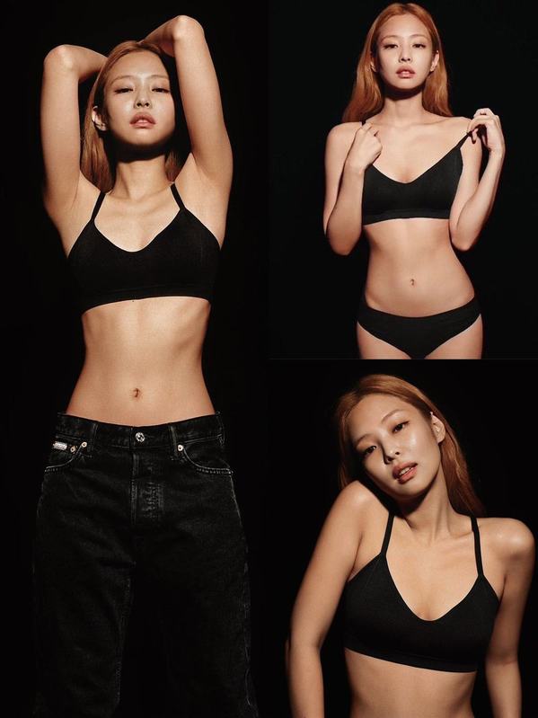  
Jennie trong ảnh quảng cáo của nhà mốt Calvin Klein. (Ảnh: Calvin Klein)