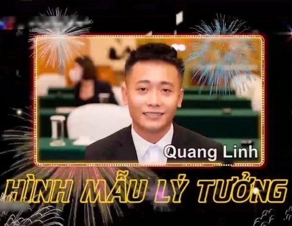  
Quang Linh chính là hình mẫu lý tưởng cuối cùng của nàng hậu. (Ảnh: Chụp màn hình VTV Show)