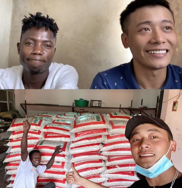  Lindo - anh chàng châu Phi chăm chỉ, chịu khó, luôn sát cánh cùng team Quang Linh. (Ảnh: Fanpage Nghệ An)