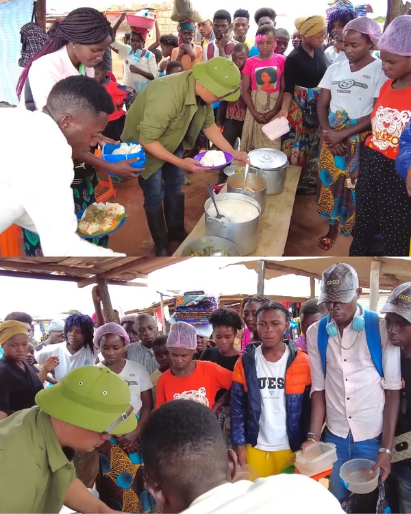  Sạp hàng của Lindo lúc nào cũng nhộn nhịp, đông khách ra vào. (Ảnh: YouTube Lindo Vlogs - Cuộc Sống ở Châu Phi)