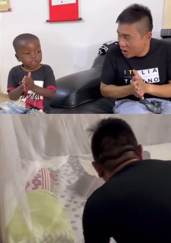  Chú Tiến là người chăm sóc Lôi nhiều nhất. (Ảnh: TikTok Tiến Nguyễn)