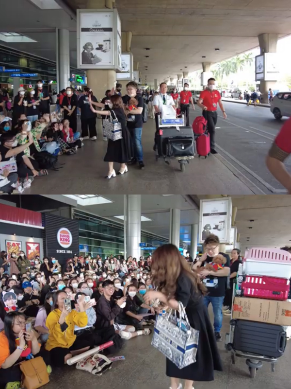  
Khi vừa đặt chân đến sân bay Việt Nam, vợ chồng Đức Nhân đã nhận được nhiều tình yêu thương của khán giả. (Ảnh: YouTube Vợ chồng nhà Nhân - Cuộc sống ở Nhật)