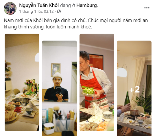  
Khoảnh khắc Tuấn Khôi đón năm mới tại nhà cô chú ở Đức gây chú ý. (Ảnh: FB N.T.K) - Tin sao Viet - Tin tuc sao Viet - Scandal sao Viet - Tin tuc cua Sao - Tin cua Sao