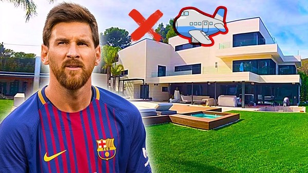  Nhà của Messi nằm trong khu vực cấm máy bay đi qua. (Ảnh: YouTube Soccer Stories - Oh My Goal)