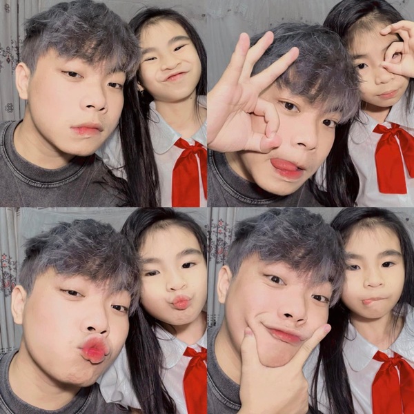  Cô bé thường xuyên chụp ảnh cùng với anh trai. (Ảnh: Facebook Nguyễn Minh Đức)
