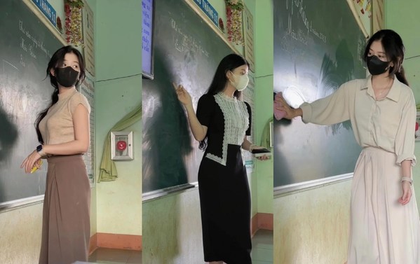  Phong cách đi dạy gây sốt của cô giáo Gen Z. (Ảnh: Nguyễn Thị Trà Giang)
