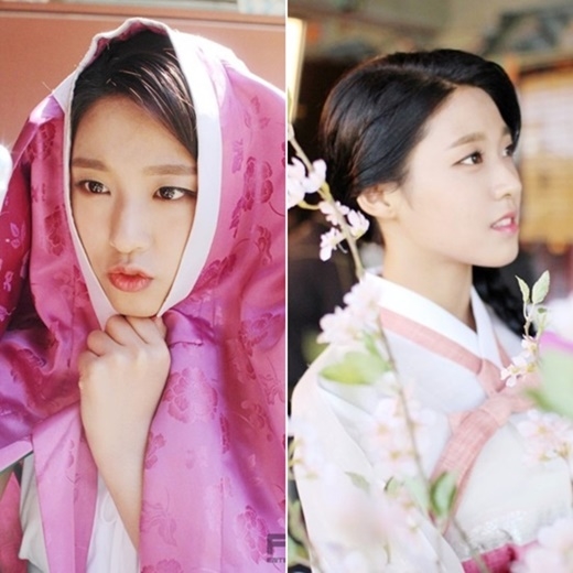 
Seolhyun xinh đẹp như một đóa hoa trong bộ hanbok rực rỡ, khuôn mặt nghiêng của nữ ca sĩ cũng rất ấn tượng.