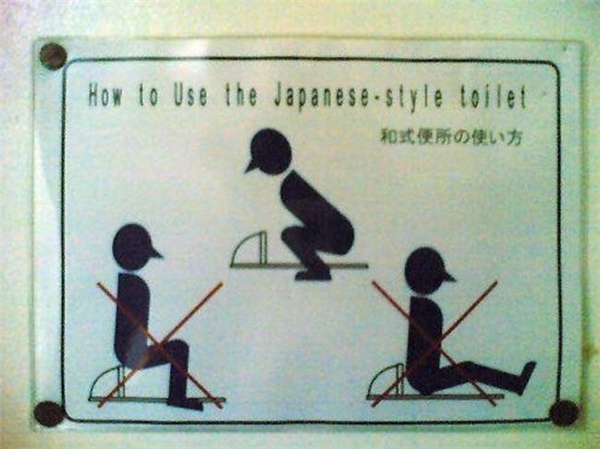 
Bảng hướng dẫn sử dụng nhà vệ sinh ở Kyoto. 
