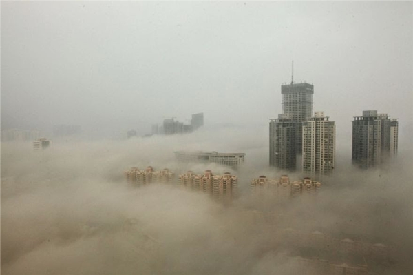 
Bắc Kinh trong biển sương ô nhiễm.