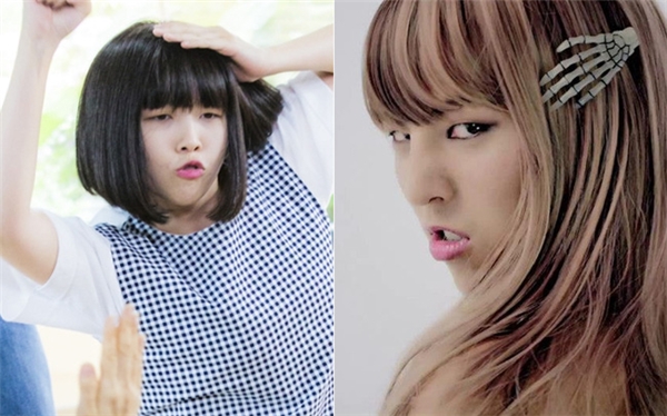 
Đội tóc giả, Minah được nhiều khán giả nhận xét là rất giống… G-Dragon. 