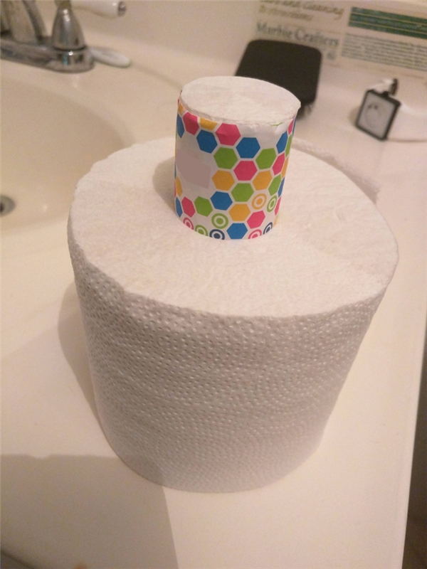 
Lõi của cuộn giấy vệ sinh này là một cuộn giấy vệ sinh khác.