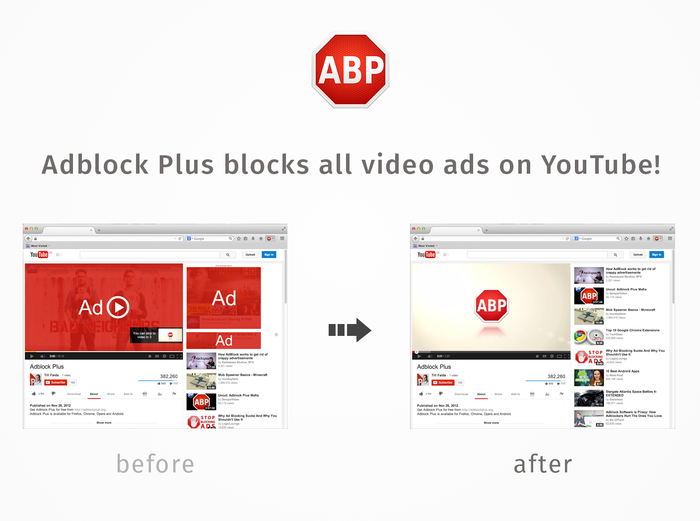 
Adblock Plus là ứng dụng khóa những video quảng cáo trên Youtube.