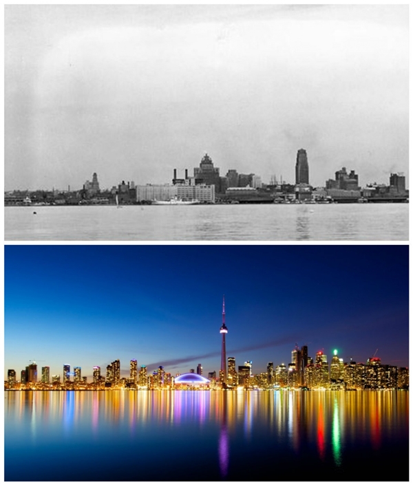 
Toronto, Canada: 1930 so với bây giờ.
