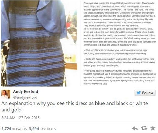 Có ai còn nhớ chiếc váy vàng trắng hay xanh đen từng gây tranh cãi vào ngày  này của nhiều năm trước