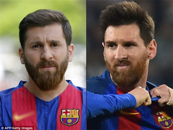 
Reza Parastesh sở hữu ngoại hình giống hệt cầu thủ Lionel Messi.