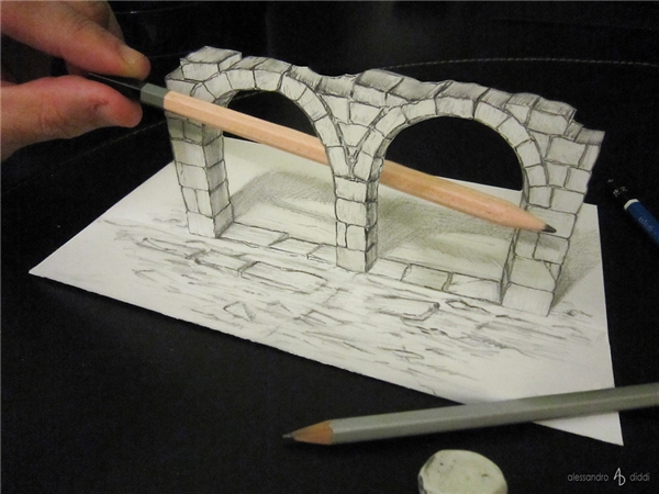 Loạt Tranh 3D Sống Động Như Thật Dù Chỉ Được Vẽ Bằng Bút Chì