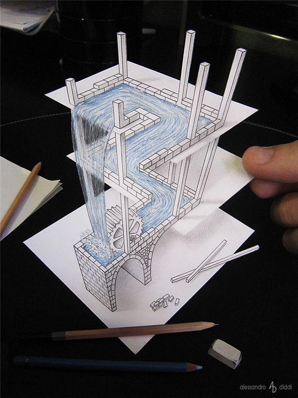 Loạt tranh 3D sống động như thật dù chỉ được vẽ bằng bút chì
