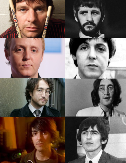 
Hình ảnh của các thành viên The Beatles và con trai của họ khi đặt cạnh nhau. 