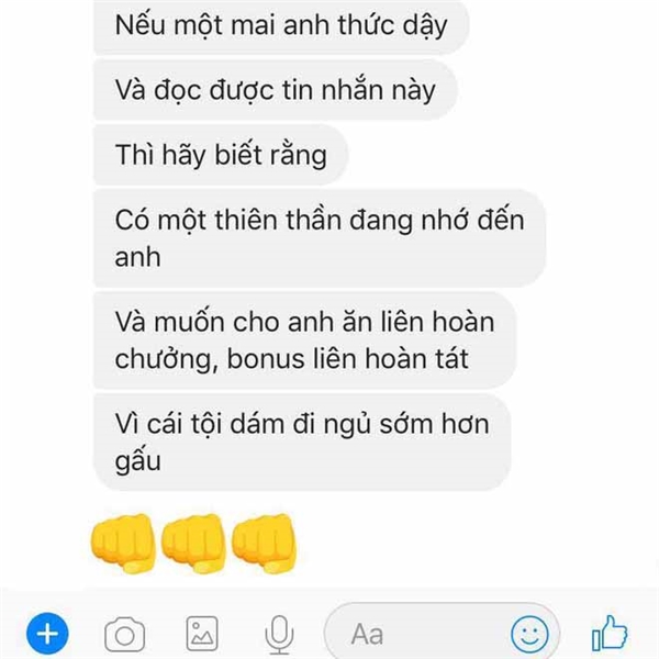 'Bo tay' loat tin nhan tu nguoi yeu khi ngu quen luc dang noi chuyen