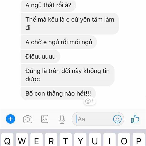 'Bo tay' loat tin nhan tu nguoi yeu khi ngu quen luc dang noi chuyen