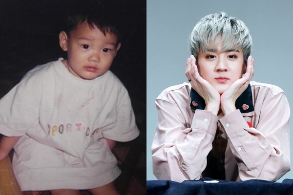
Lúc nhỏ "tròn xoe" thế này mà khi lớn lên thì gương mặt của Chun Ji (Teen Top) lại bé tí.