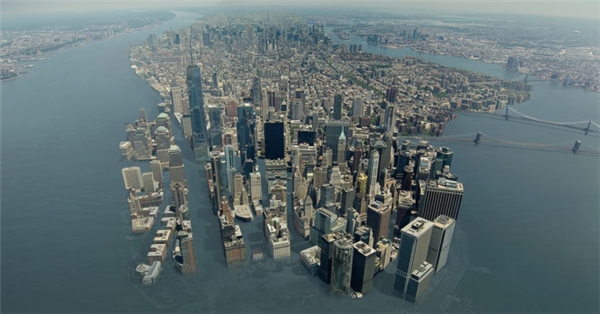 
Các thành phố ven biển như New York sẽ chìm dưới nước.