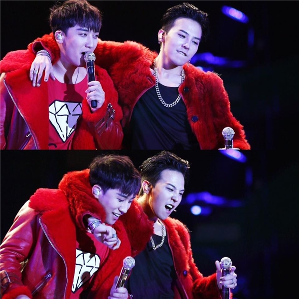 
G-Dragon và Seungri là "cặp đôi" trưởng nhóm- em út rất được người hâm mộ Big Bang yêu thích bởi hai người luôn thân thiết và hay trêu chọc nhau.