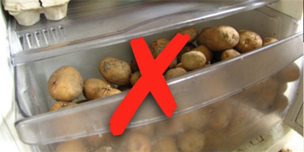 
Không nên để khoai tây trong tủ lạnh.