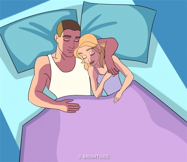 Tư thế ngủ tiết lộ mức độ mặn nồng của cặp đôi