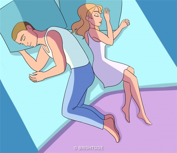 Tư thế ngủ tiết lộ mức độ mặn nồng của cặp đôi