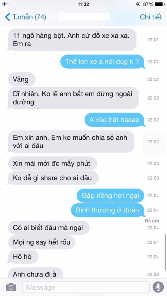 
Ít ngày sau, loạt tin nhắn từ số điện thoại của Bảo Thanh gửi đến máy diễn viên Việt Anh rò rỉ trên mạng. - Tin sao Viet - Tin tuc sao Viet - Scandal sao Viet - Tin tuc cua Sao - Tin cua Sao