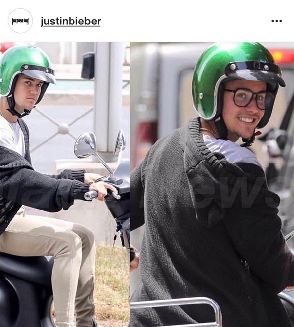 
Chính chủ tự đăng hình trên Instagram như muốn khoe với người hâm mộ là "Anh đang chạy xe máy nè mấy đứa".