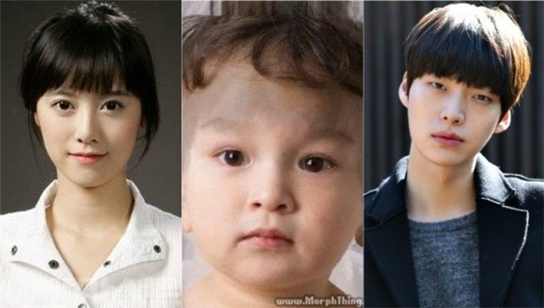 
Nhan sắc của con tương lai đôi vợ chồng trẻ Go Hye Sun và Ahn Jae Hyun.