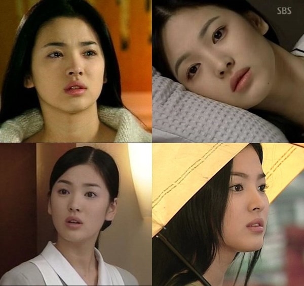 
Gương mặt xinh đẹp, nụ cười rạng rỡ cùng đôi môi cuốn hút của nhân vật Eun Seo đã trở thành hình ảnh gắn liền với tên tuổi của Song Hye Kyo. Cho đến sau này mỗi khi nhắc lại người ta vẫn không thể nào quên được hình ảnh một cô gái sở hữu đôi mắt buồn trong Trái tim mùa thu.