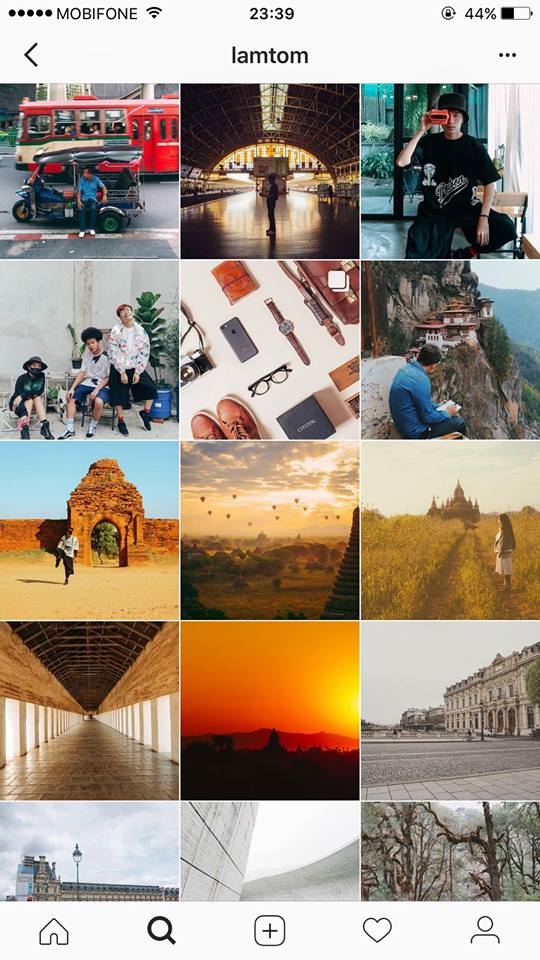 
Trang Instagram của Bloger chuyên về du lịch - Nguyễn Trúc Lâm (@Lamtom).