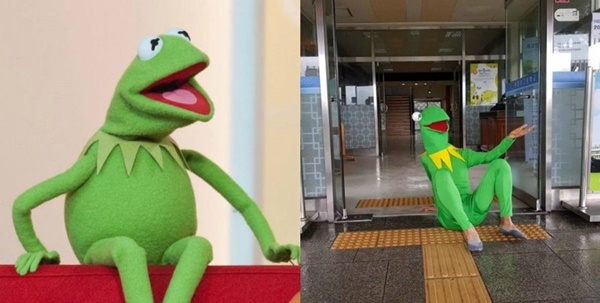 
Chú ếch Kermit vốn dĩ đã trông rất vui nhộn rồi nhưng khi được cosplay lại còn ngộ nghĩnh và thú vị hơn.