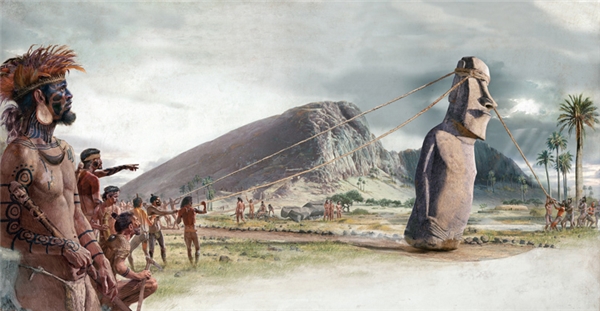 
Rõ ràng người Rapa Nui là một dân tộc rất thông minh, bằng chứng là họ đã nghĩ ra cách di chuyển những tượng đá nặng nề và xếp thành hàng dài trên đảo.