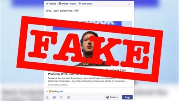 
Thông tin chia sẻ này là "hàng fake" (hàng giả) khi thông báo về cái chết của ông chủ Facebook.