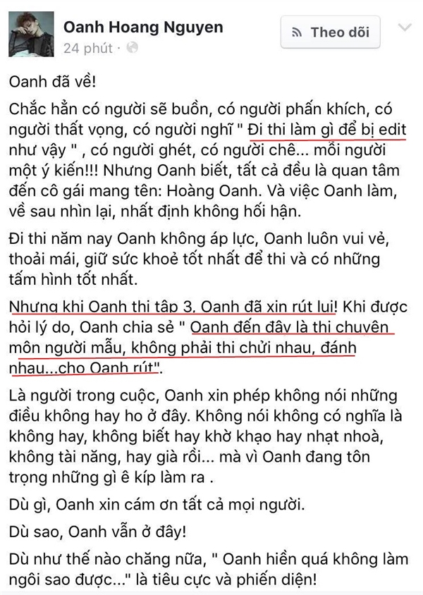 VNTM 2017 - Hoàng Oanh: 